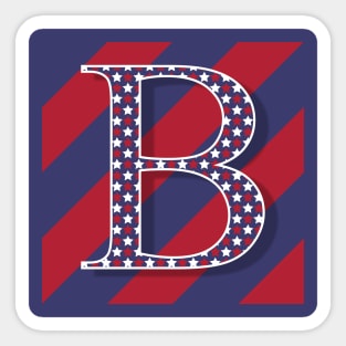 Old Glory Letter B Sticker